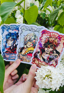 three main d.gray-man characters is a sticker form