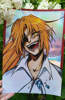 Original character with foil print
